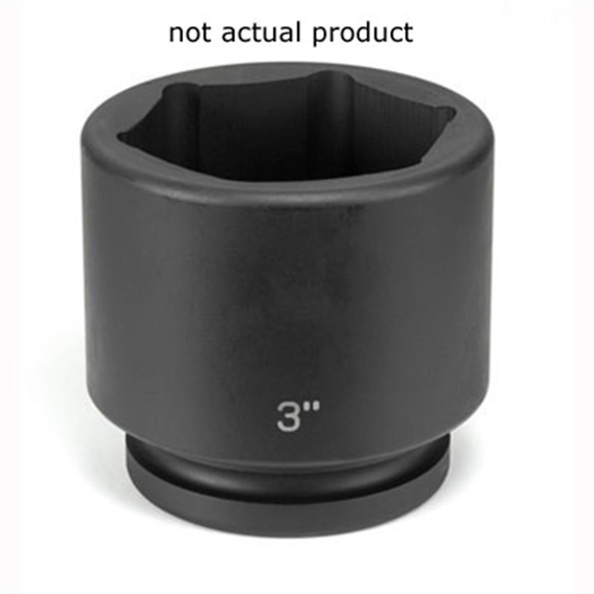 Grey Pneumatic Impact Socket — 3 1/8in., 1in. Drive, 6-Point, Black, Model# GRE4100R